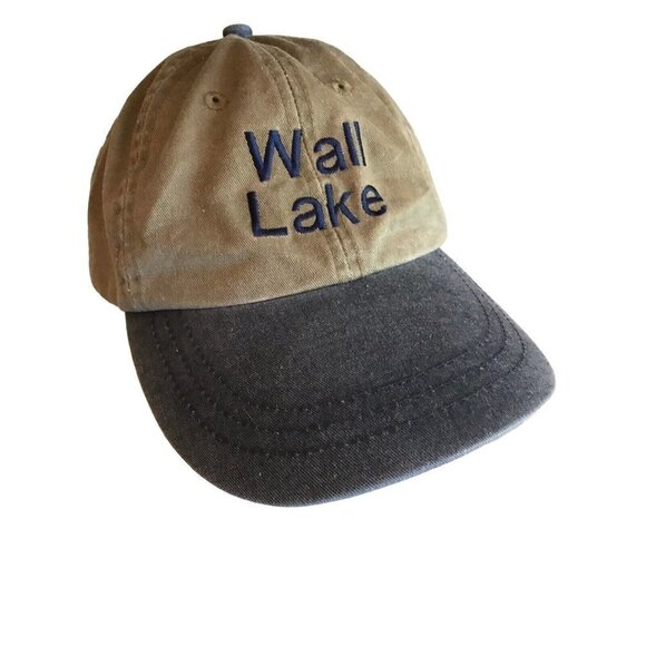 Wall Lake Khaki Hat Cap One Size - Picture 1 of 7